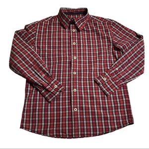 Mossimo Red Plaid Long Sleeve Button Down Shirt